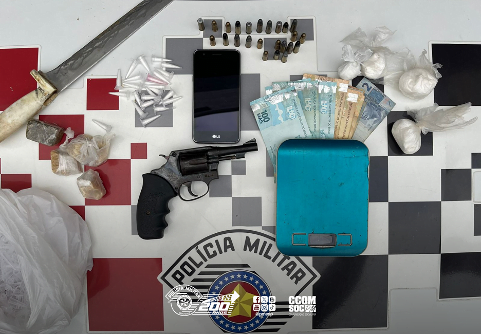 Homem é preso por porte de arma no bairro Santa Luzia, em Guaratinguetá