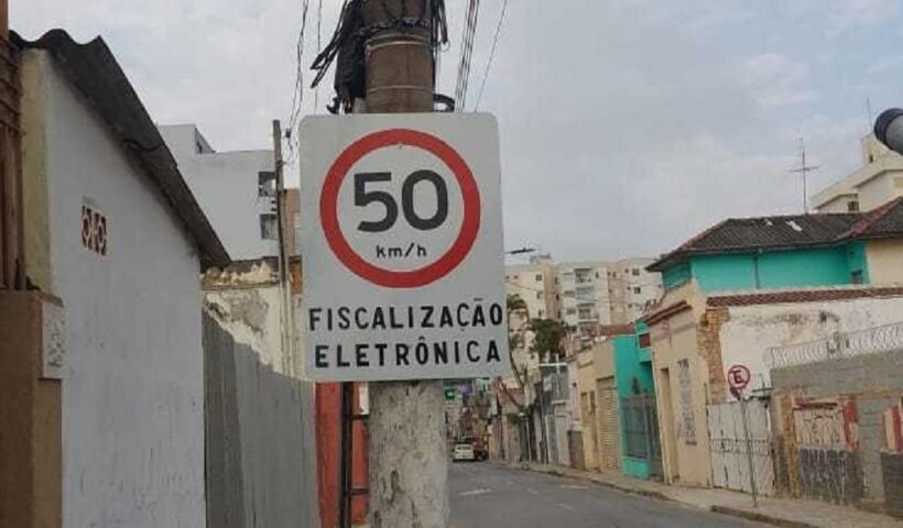 Três vias com radares terão alteração no limite de velocidade em Taubaté