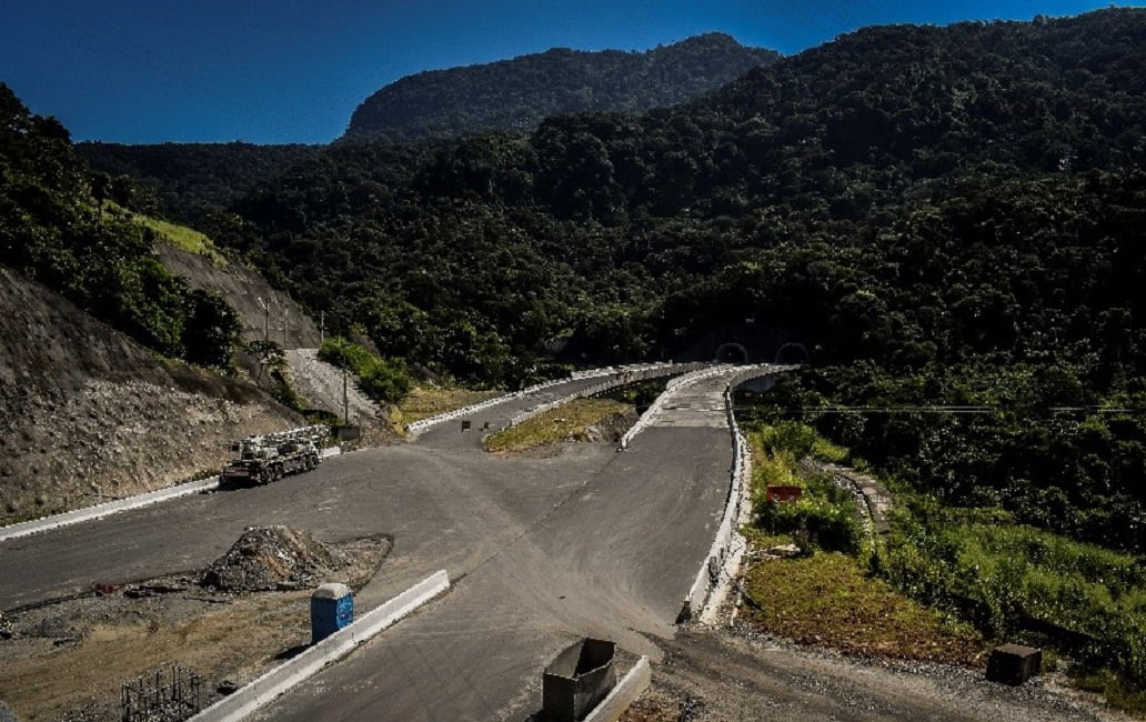 Obra do contorno sul da Tamoios atinge 96,9% de conclusão