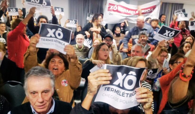 Após protestos, audiência pública sobre termelétrica é suspensa em Caçapava