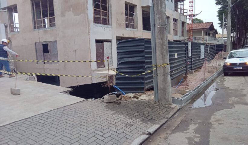 São José registra segundo desmoronamento em obras em 24h