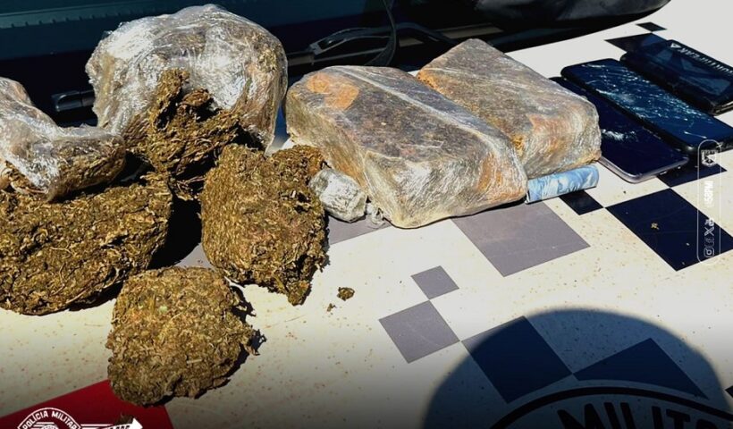 PM prende suspeitos com 1,6 Kg de maconha após fuga e perseguição em São Bento do Sapucaí