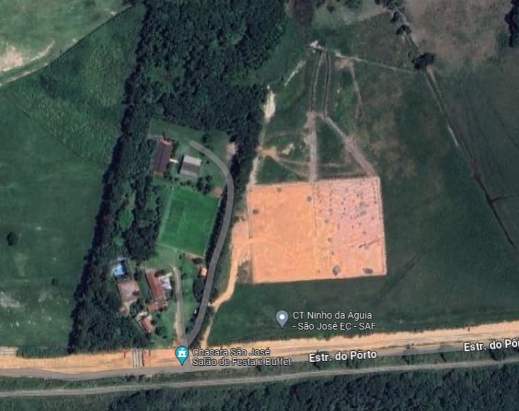 Visão aérea do Ninho da Águia, futuro CT do São José EC