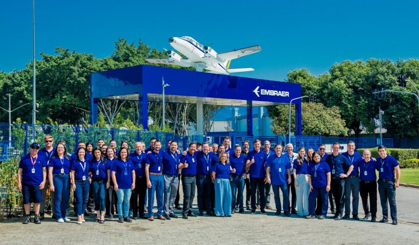 Embraer celebra 55 anos com novo portal na Unidade Ozires Silva