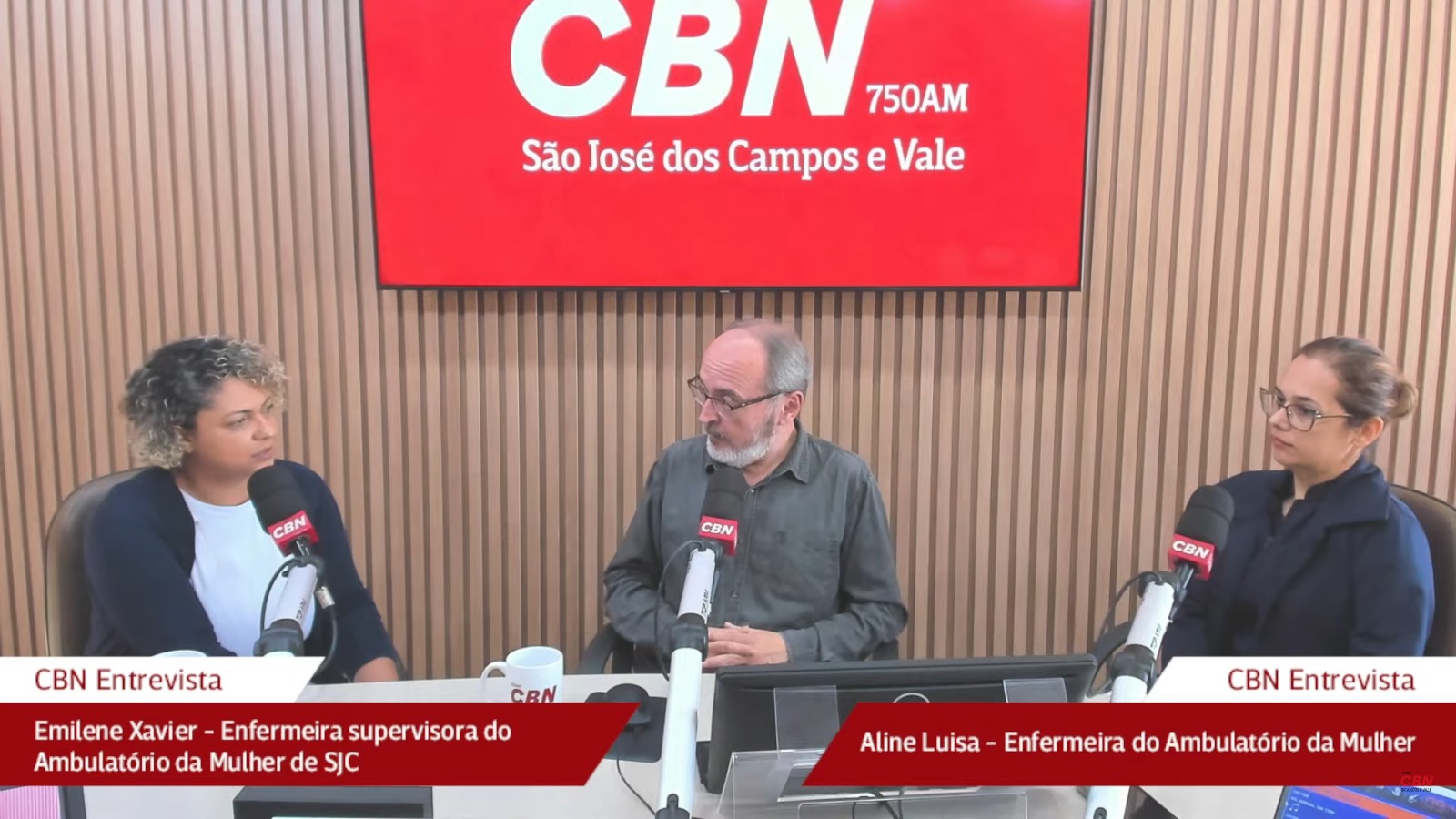 Emilene Xavier e Aline Luiza em entrevista ao Jornal CBN Vale 1ª Edição desta quinta-feira, 8 de agosto de 2024