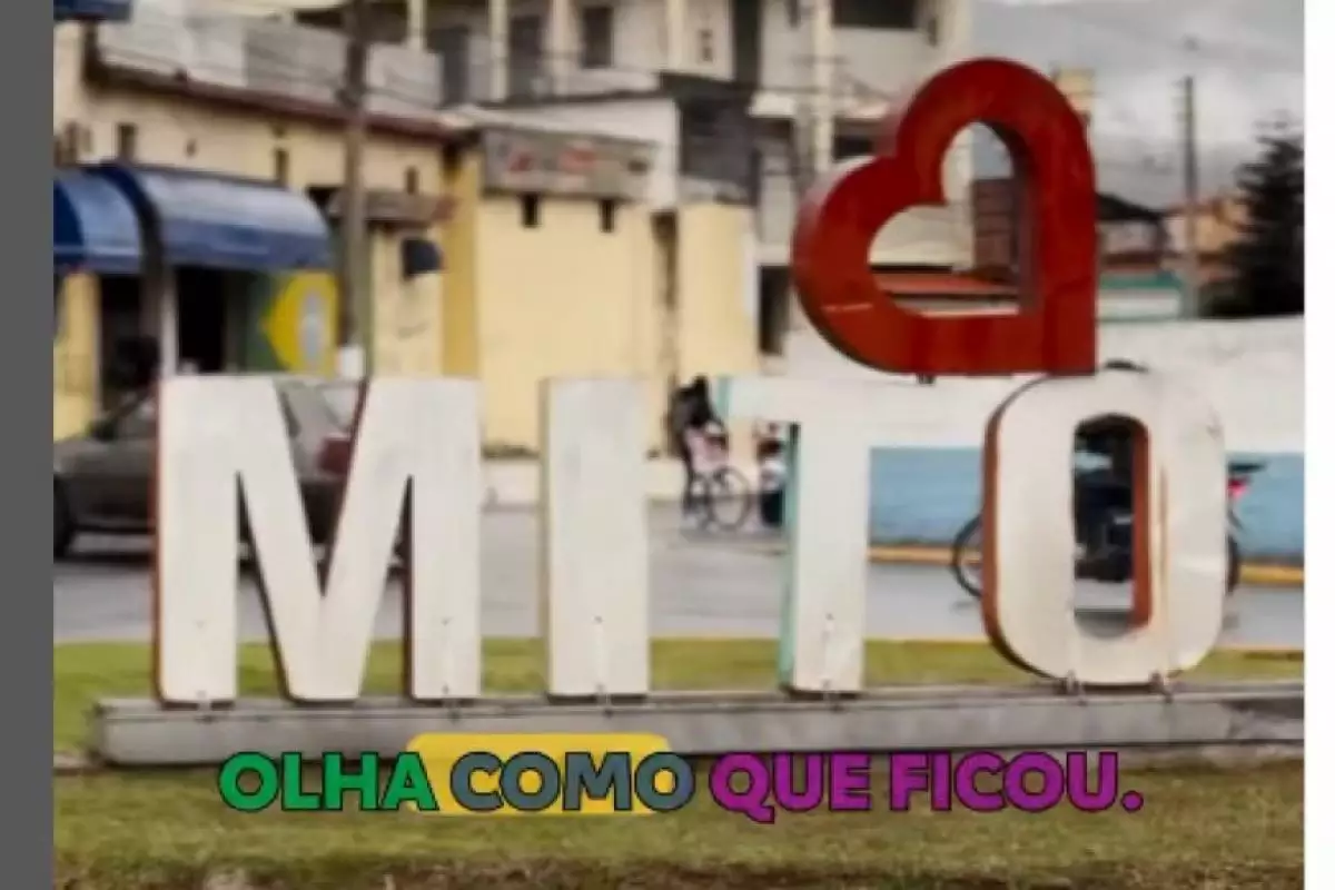 A prefeita de Potim fez uma brincadeira nas redes sociais após um acidente de moto derrubar a letra ‘P’ do letreiro de entrada da cidade