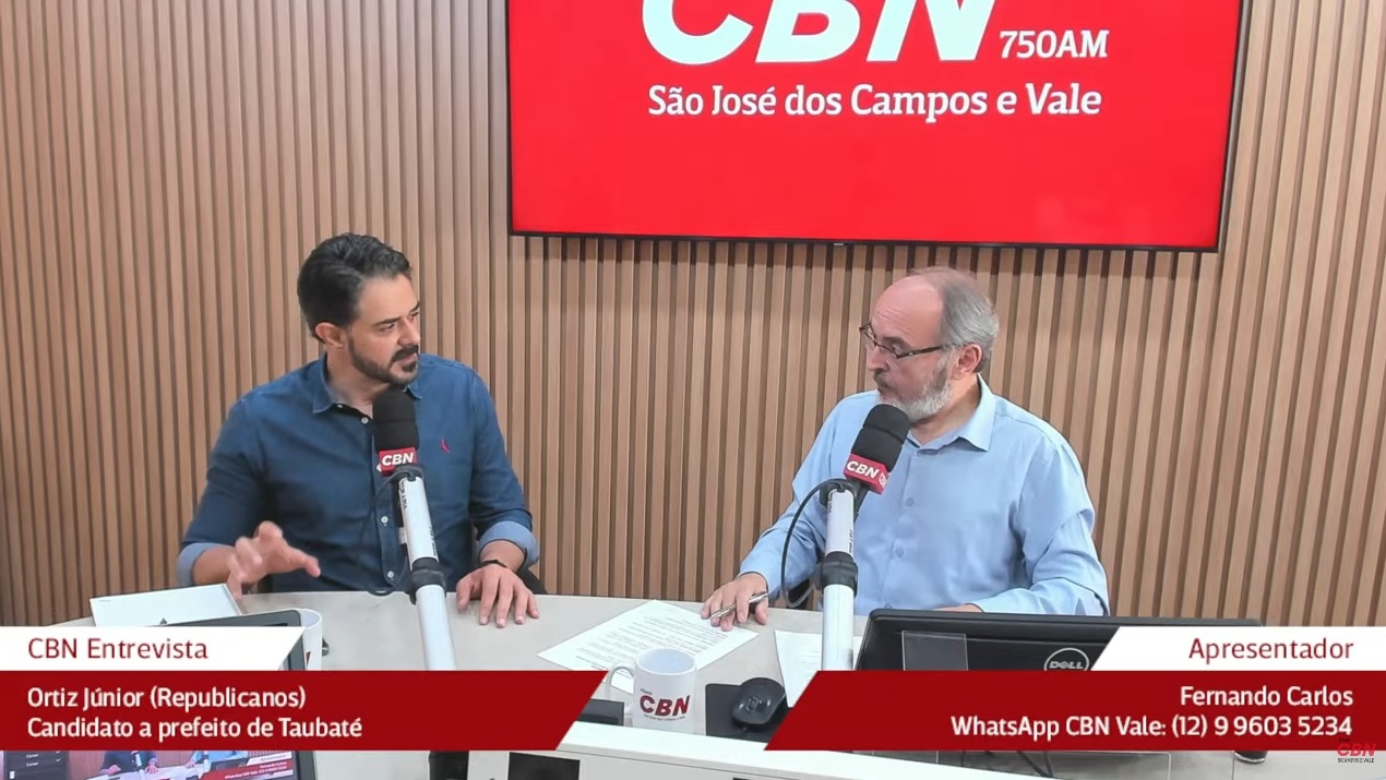 Ortiz Júnior, candidato a prefeito de Taubaté, apresenta propostas de gestão e fala sobre rejeição de contas no TCE
