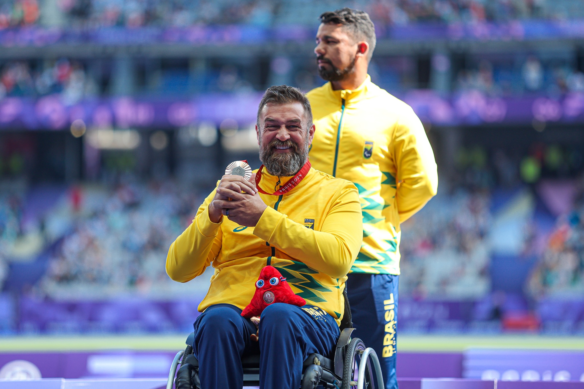 Vale do Paraíba nas Paralimpiadas. Taubateano André Rocha levou o bronze no lançamento de disco F52