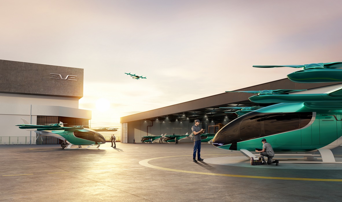 Eve Air Mobility lança novo serviço de pós-venda para os "carros voadores"