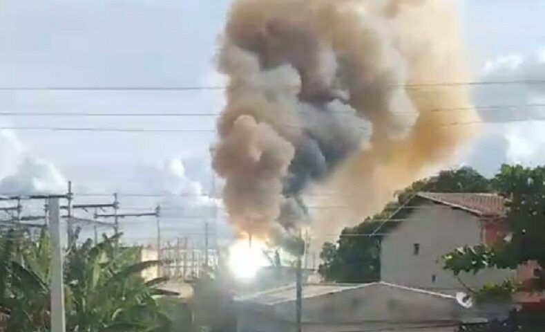 VÍDEO: Subestação de energia explode em Pindamonhangaba