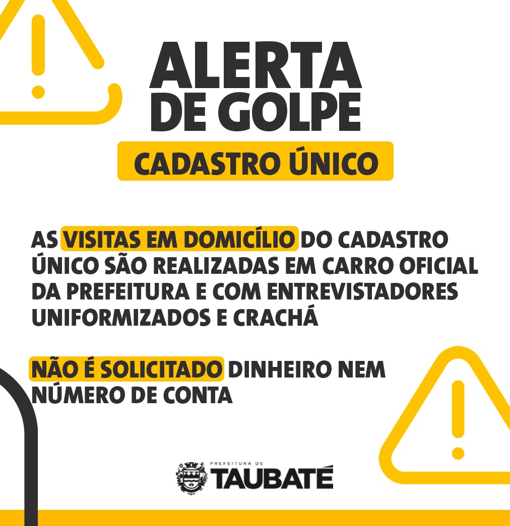 Prefeitura alerta para golpes envolvendo Cadastro Único