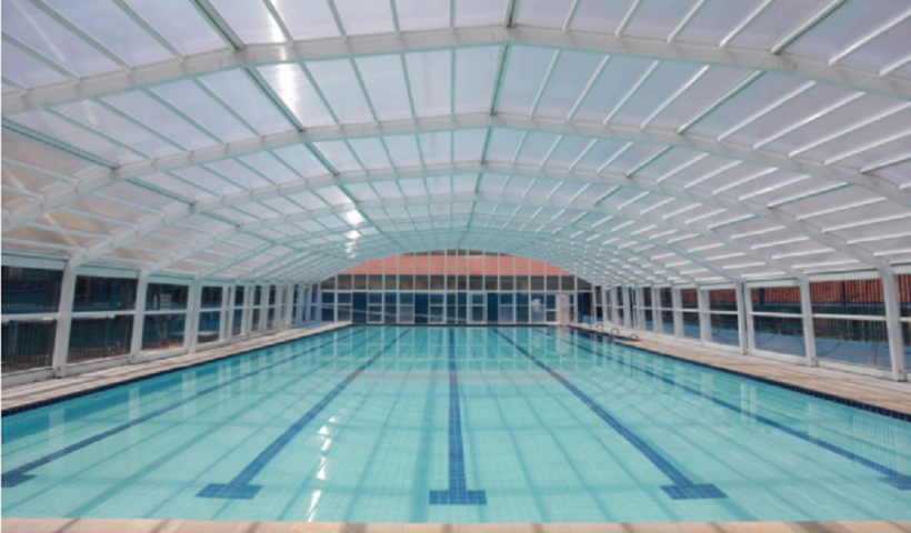 Piscina do Morumbi: Instalação da cobertura está na fase final