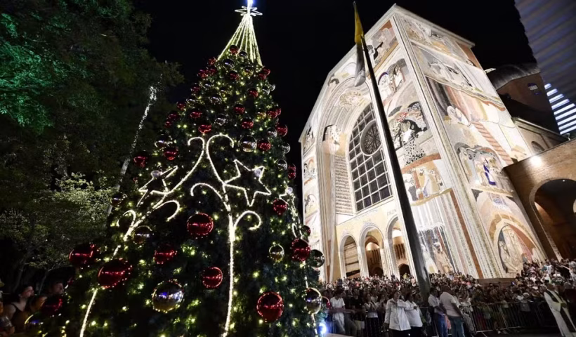 Decoração de Natal na Basílica de Aparecida