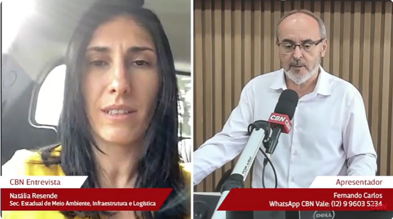 A caminho de São Luiz do Paraitinga secretária estadual conversou com a CBN Vale