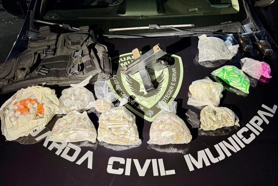 Material apreendido no Banhado em São José dos Campos