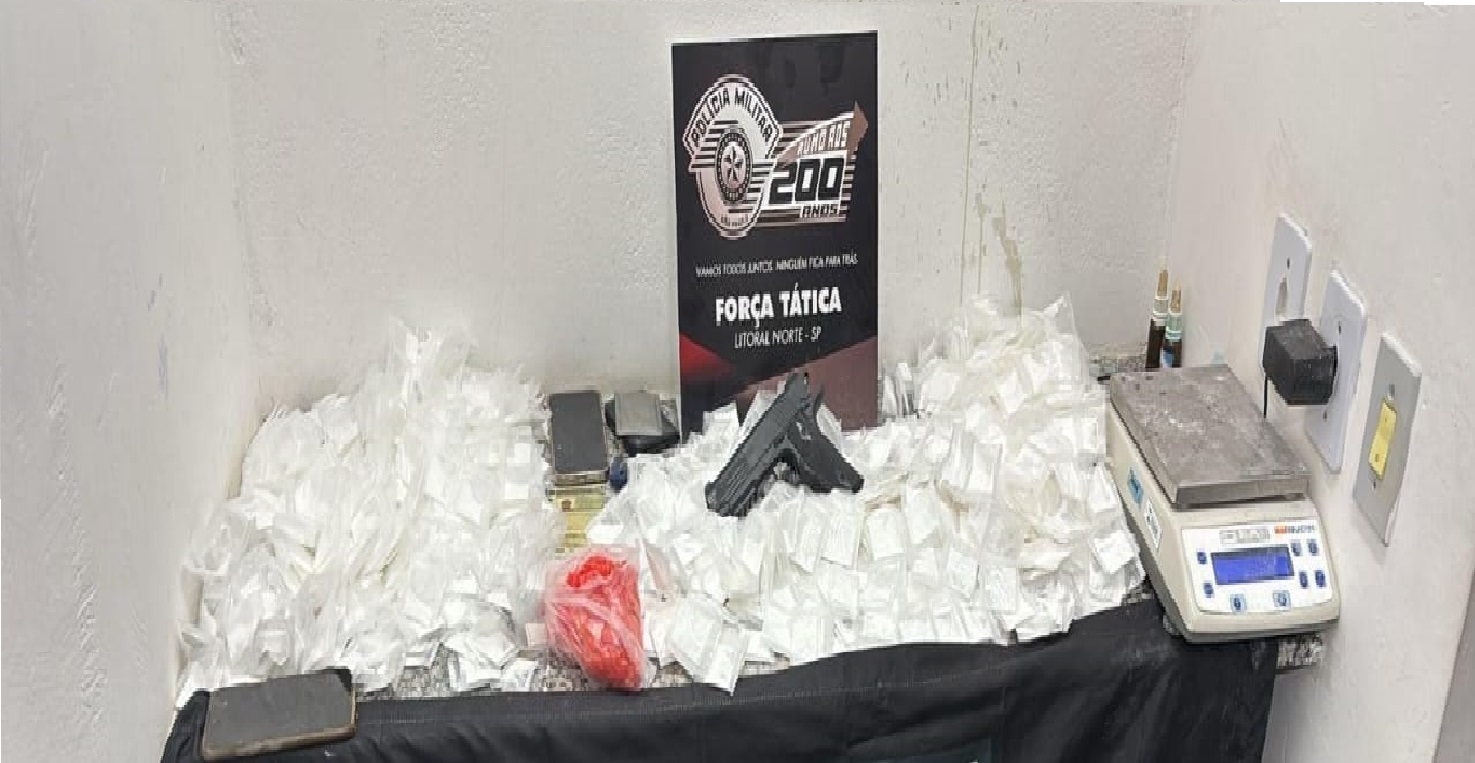 Apreensão aconteceu no Jardim de Sá, em Caraguatatuba, no Litoral Norte.