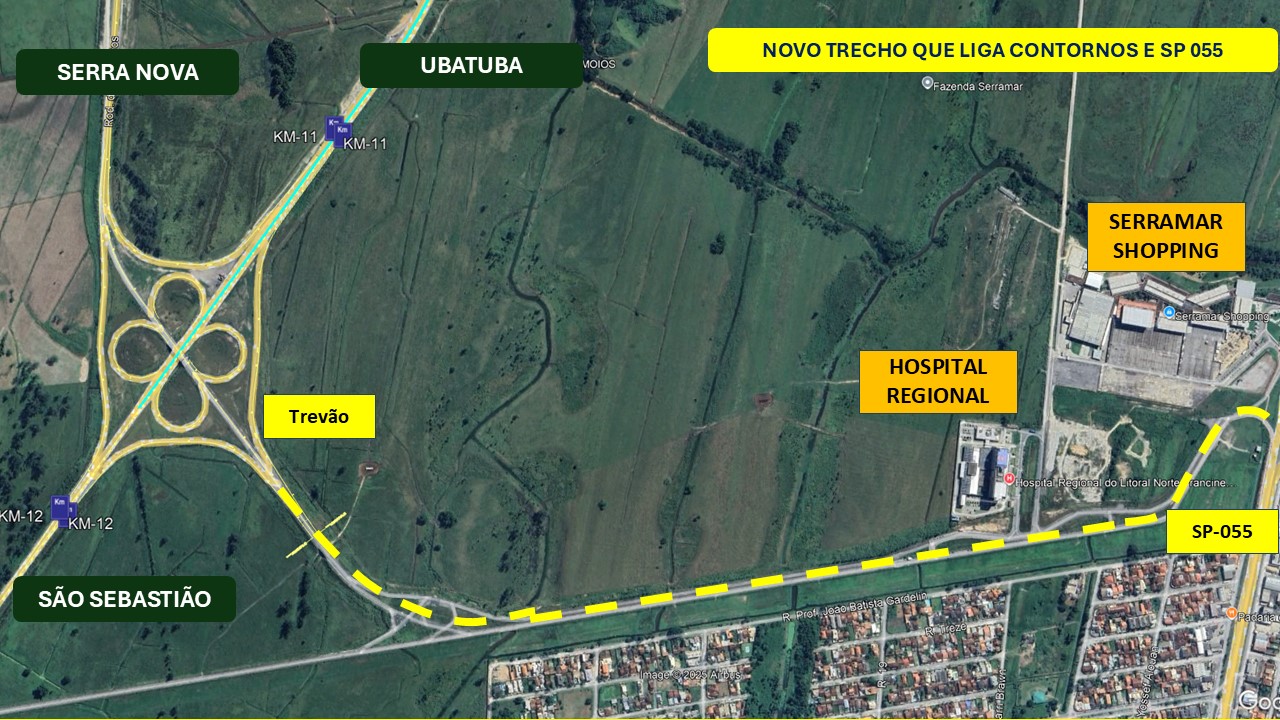 Novo acesso da Tamoios a SP 055 é liberado em Caraguatatuba