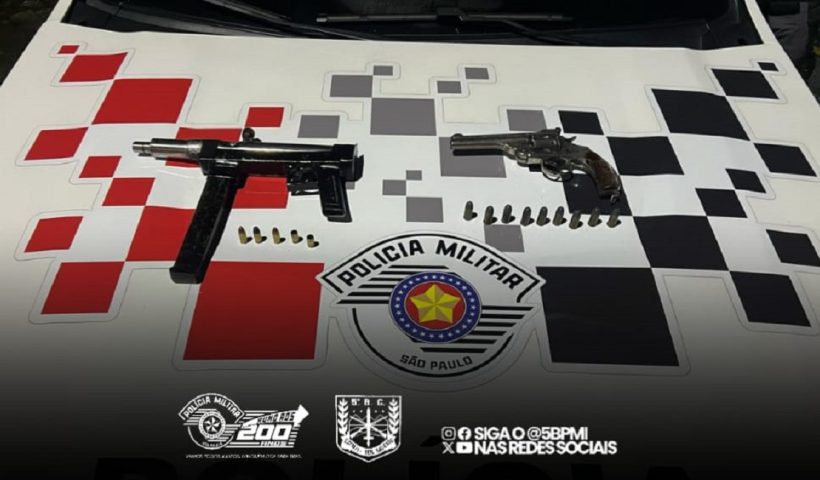 Polícia apreende metralhadora e prende suspeito em Taubaté