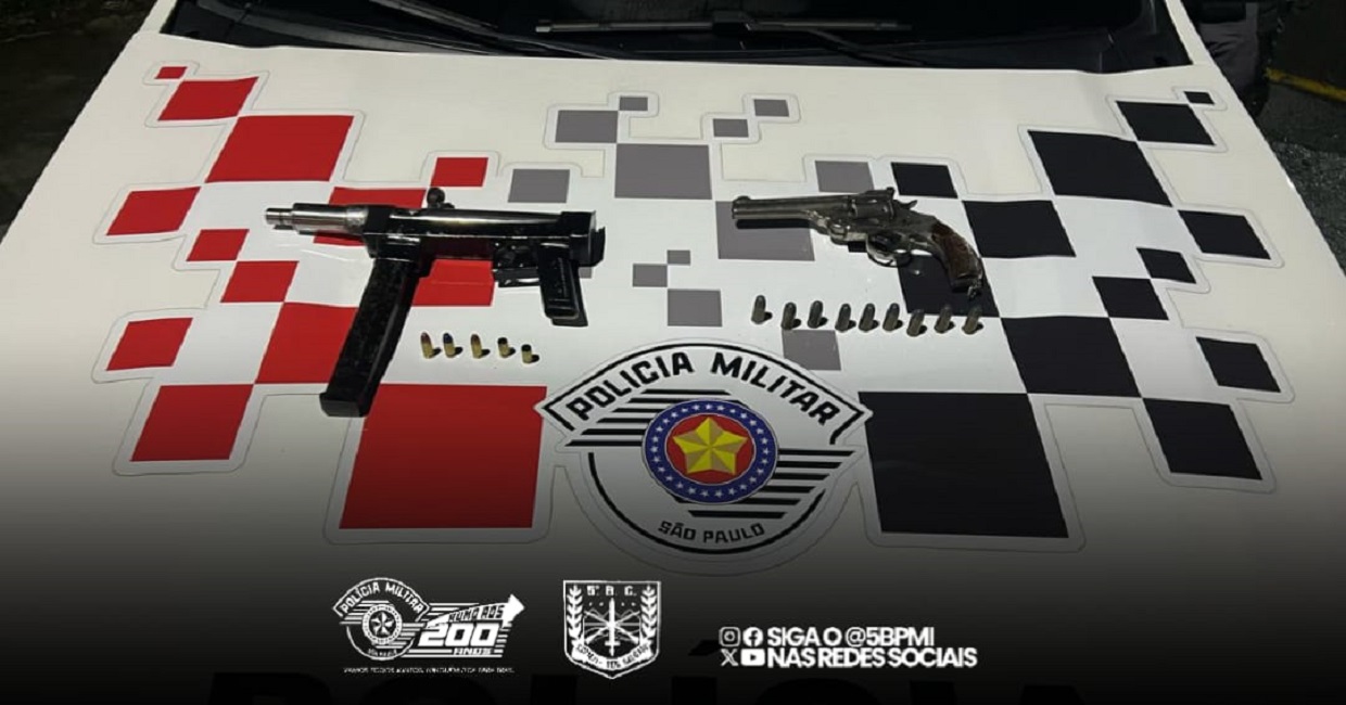 Polícia apreende metralhadora e prende suspeito em Taubaté