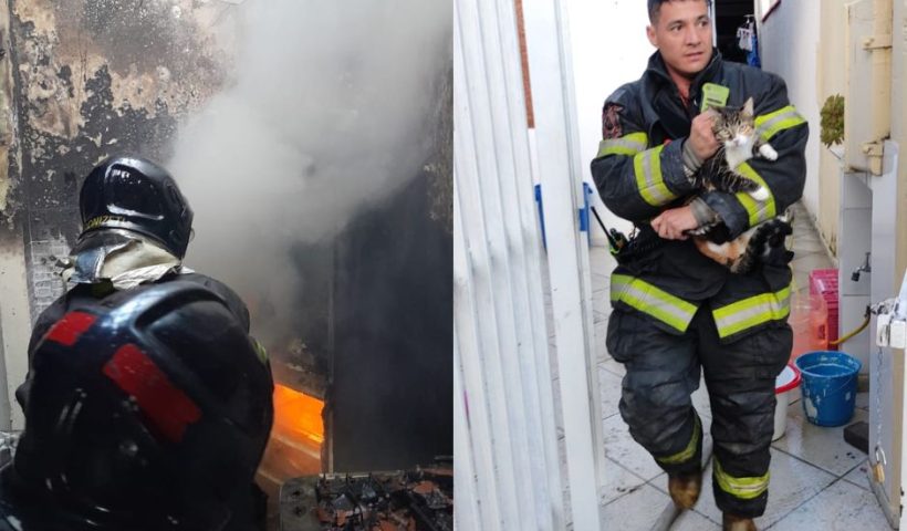 Incêndio em residência mobiliza bombeiros no Jd. Paulista, mulher sofre queimaduras