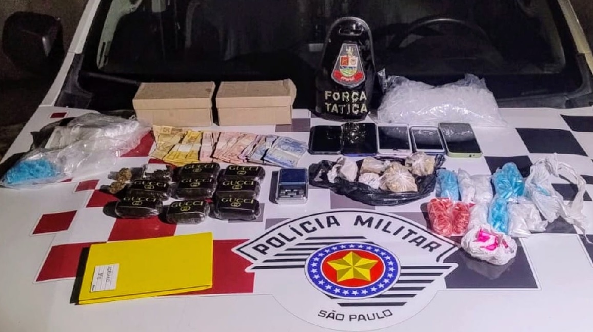 Homem é preso por tráfico de drogas durante patrulhamento em Aparecida