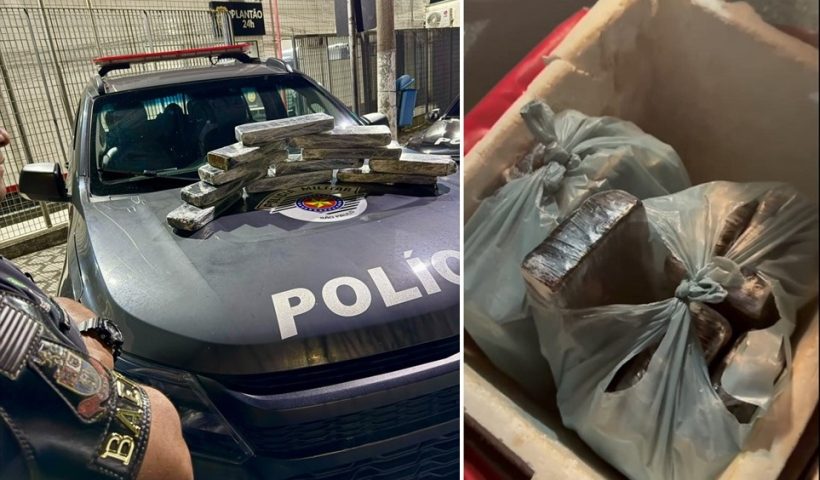 Falso entregador é preso com 11 tijolos de maconha em Taubaté