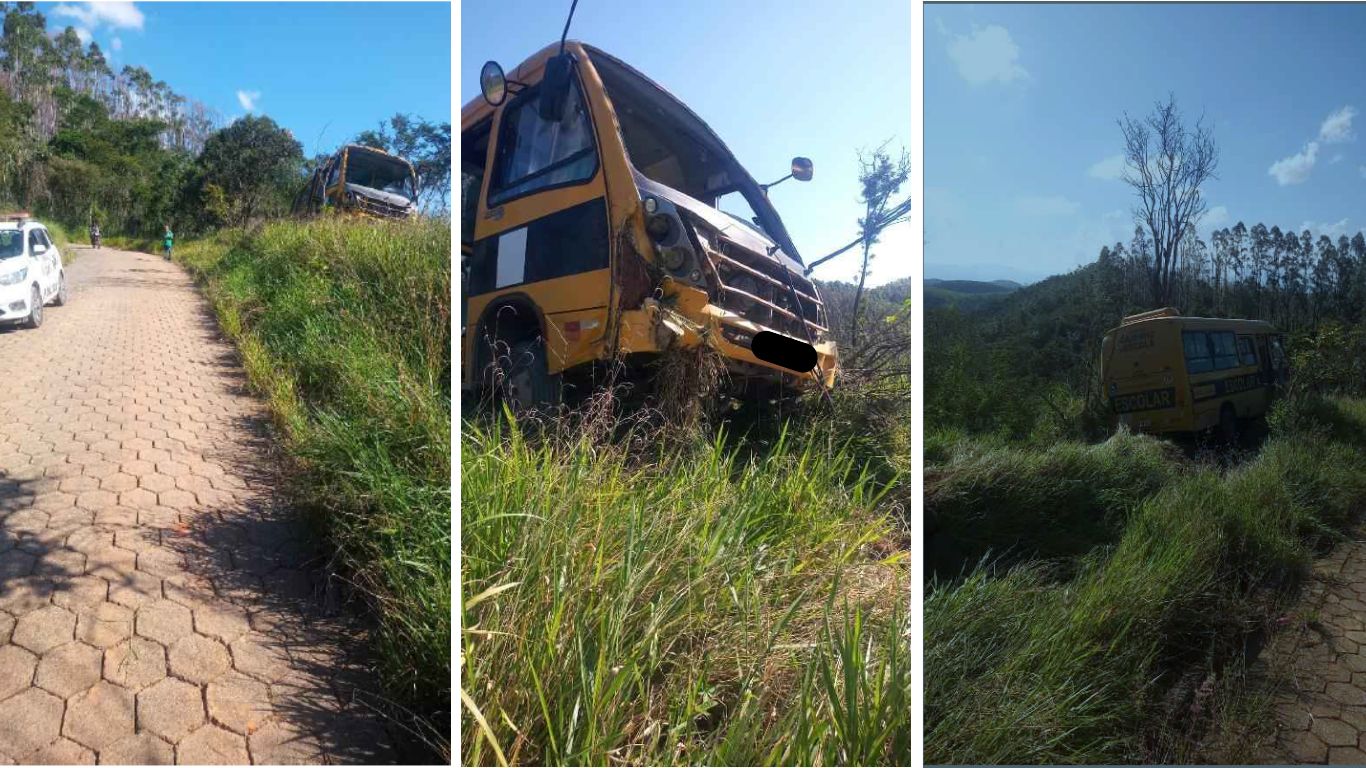 Ônibus escolar colide com barranco e deixa 11 professores feridos em Lorena