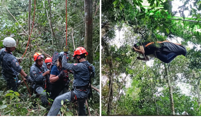 Bombeiros resgataram vítimas em acidentes envolvendo parapente e asa-delta em Caraguá