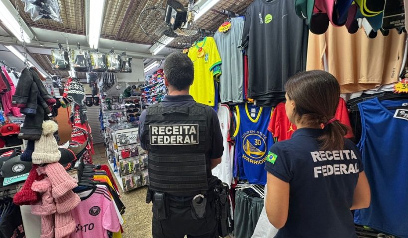 URGENTE: Operação da Receita apreende R$ 850 mil em produtos falsos em Aparecida