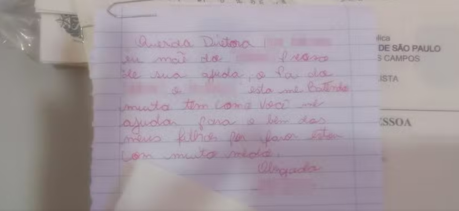 Justiça mantém preso homem após mulher pedir socorro em bilhete entregue na escola em Cruzeiro