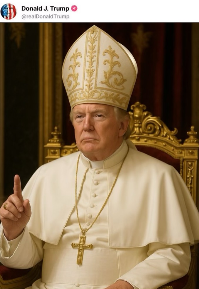 Montagem de Trump vestido como papa gera críticas nos EUA