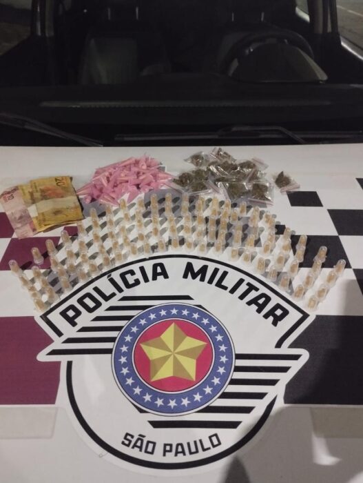 Polícia Militar prende homem com drogas e dinheiro, em Lorena