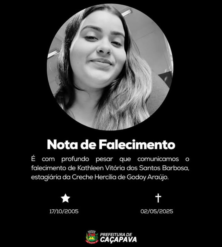 Prefeitura lamenta morte de estagiária em acidente de moto em Caçapava