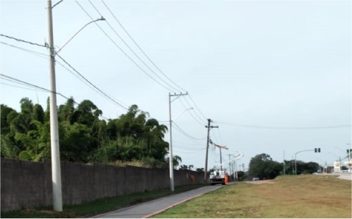 Trecho de iluminação contempla vias e ciclovias 