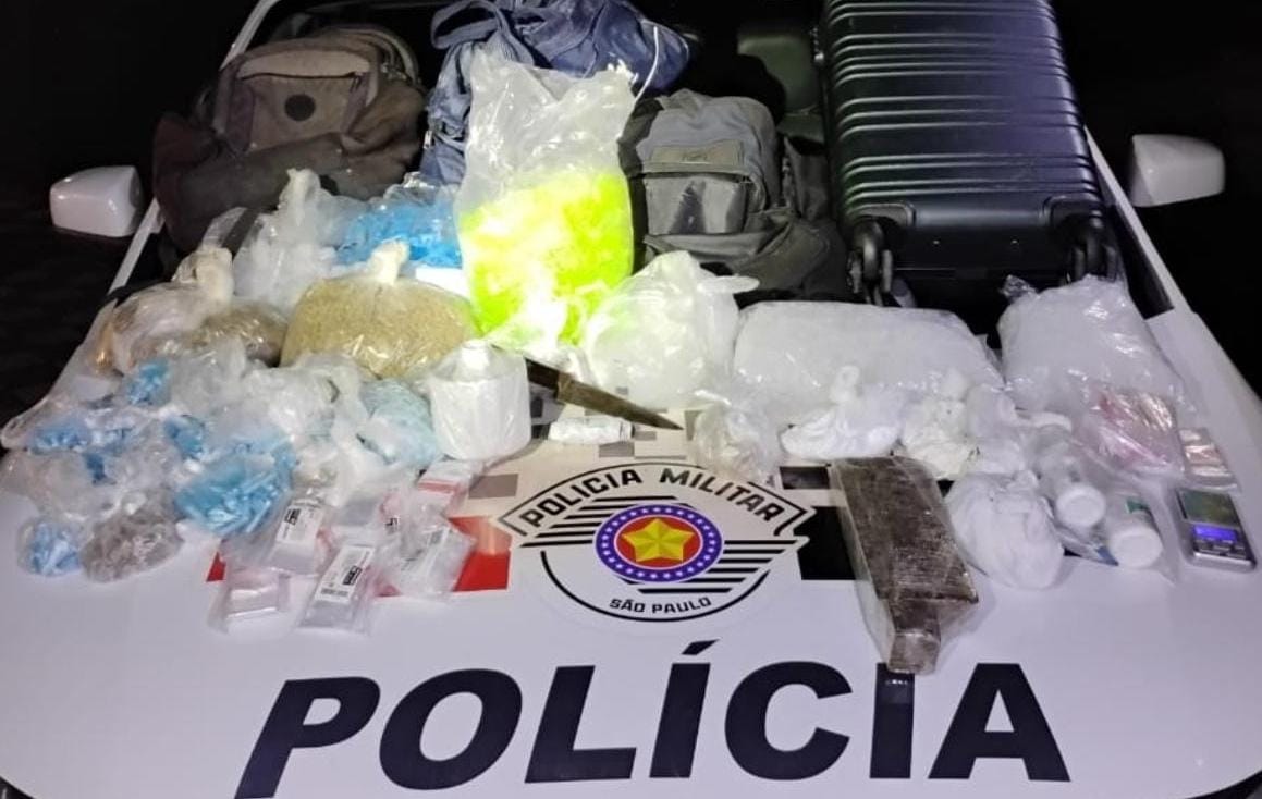 Drogas apreendidas no bairro Rio Cumprido em Jacareí