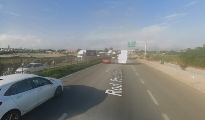 Acidente aconteceu no km 158 da Rodovia Presidente Dutra em Jacareí. Foto: Google Maps