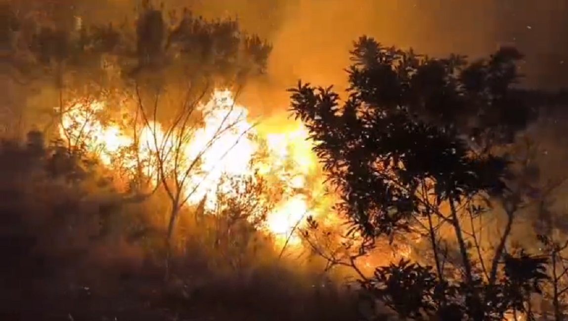 Bombeiros controlam incêndio de grandes proporções após 12h de trabalho em Ilhabela
