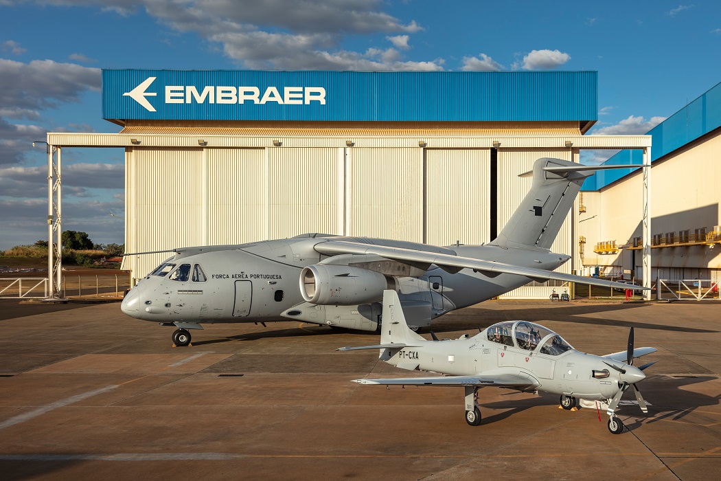 Portugal recebe novo KC-390 e inicia testes do A-29N da Embraer