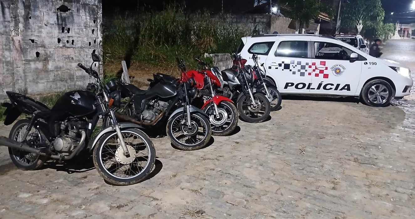 PM recupera cinco motos furtadas e apreende dois adolescentes no Vale