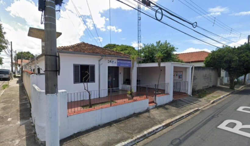 Fachada da Estratégia de Saúde da Família (ESF) da Vila Santa Isabel em Caçapava