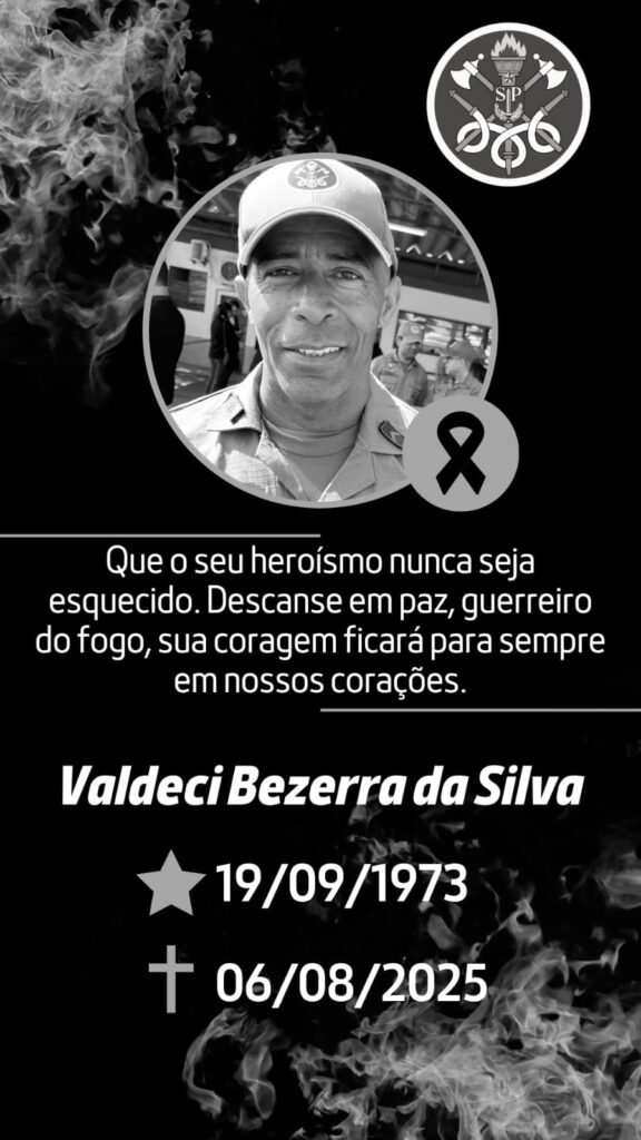 Bombeiro morre durante resgate em caixa d’água em Jacareí
