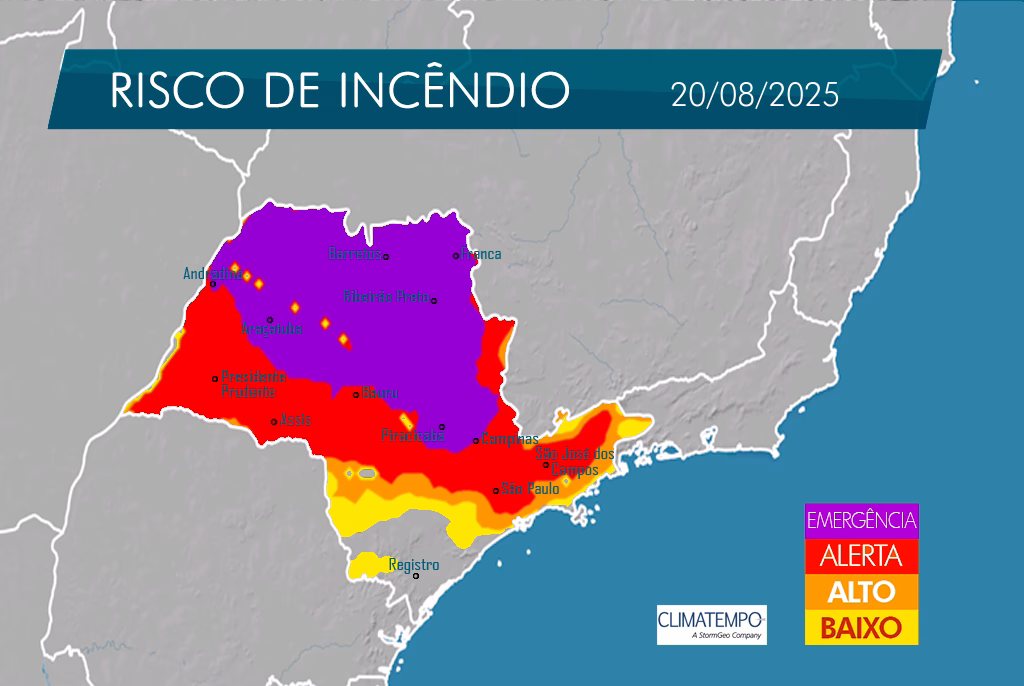 Veranico eleva temperaturas e aumenta risco de queimadas no Vale
