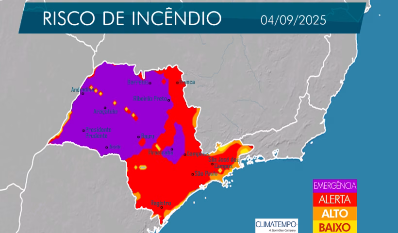 Vale do Paraíba terá calor de até 29°C e risco elevado de queimadas
