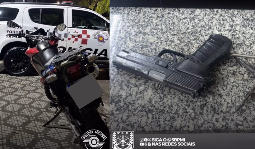 Dupla é presa após série de roubos de motos em Taubaté