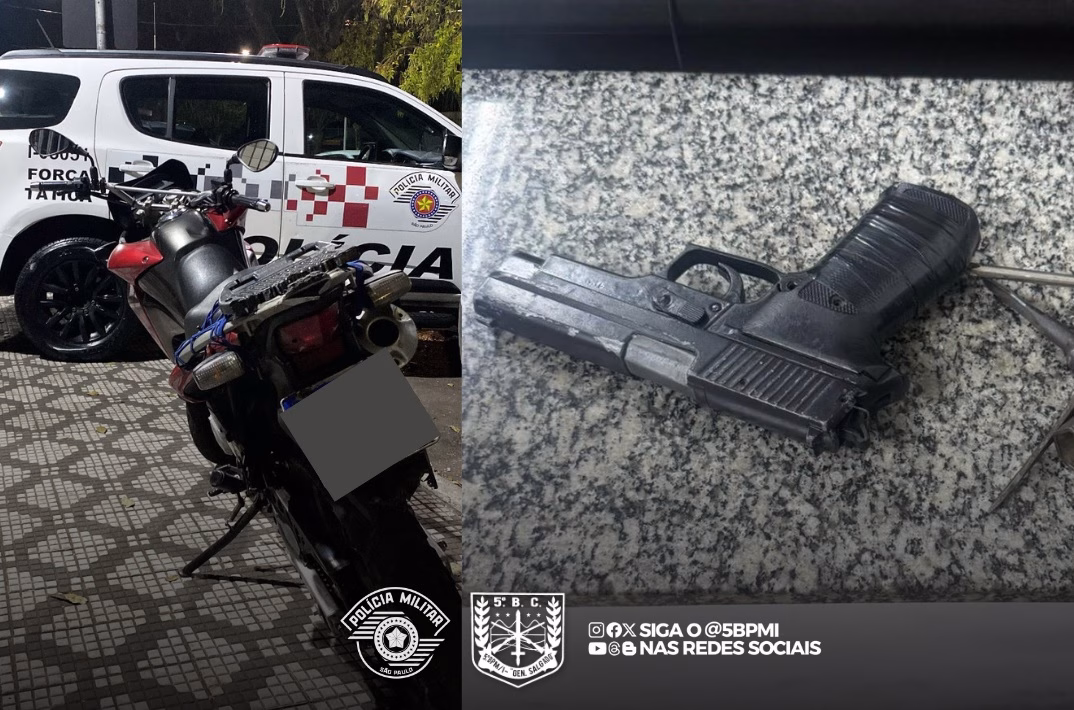 Dupla é presa após série de roubos de motos em Taubaté