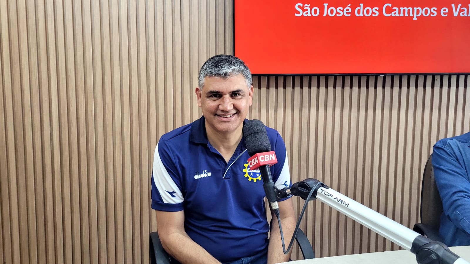 Sidiclei Menezes no estúdio da CBN Vale