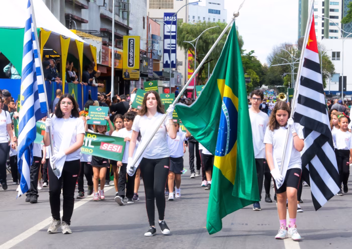 Comemoração do 7 de setembro em São José dos Campos. Foto: PMSJC