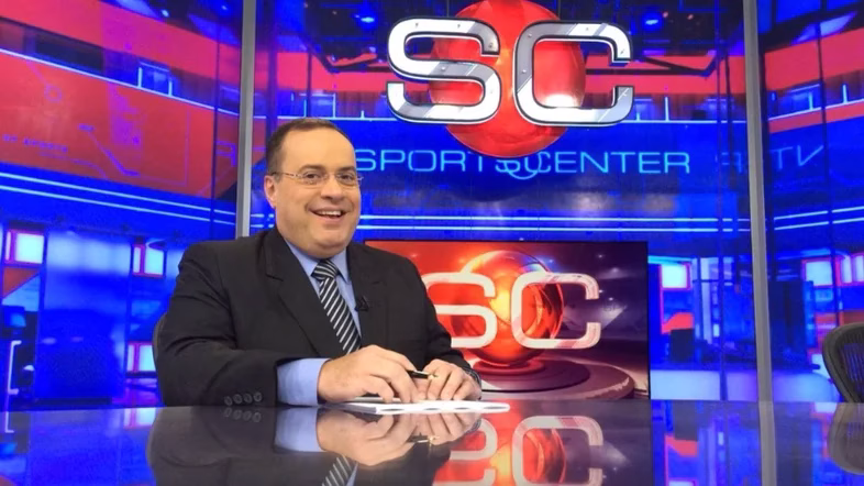 Paulo Soares na apresentação do programa Sports Center na ESPN Brasil