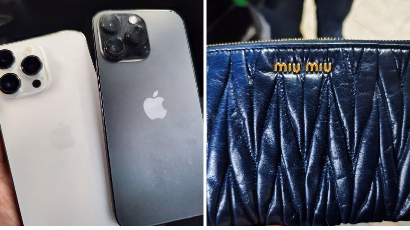 Um casal foi vítima da subtração de dois celulares da marca iPhone e de uma bolsa de grife