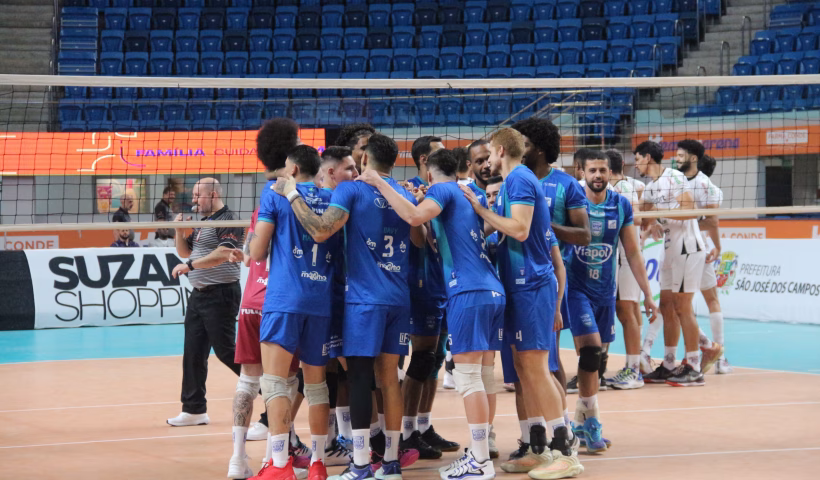 Jogo entre Vôlei São José e Suzano pelo Campeonato Paulista 2025